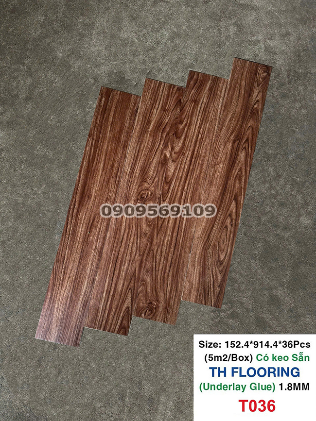 Sàn nhựa giả gỗ dán keo giá rẻ THFloor T036 Sàn nhựa giả gỗ dán keo giá rẻ THFloor T036