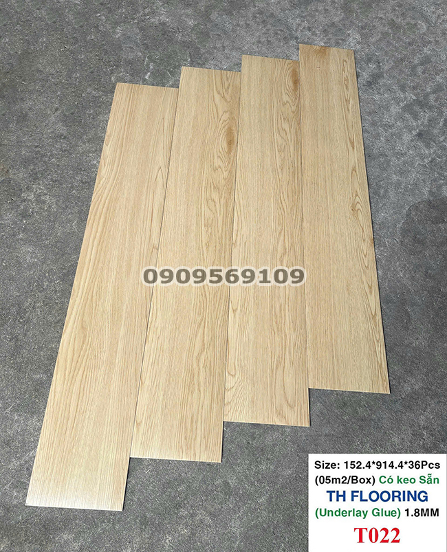 Sàn nhựa giả gỗ dán keo giá rẻ THFloor T022 Sàn nhựa giả gỗ dán keo giá rẻ THFloor T022