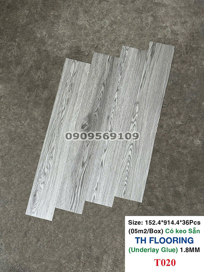 Sàn nhựa giả gỗ dán keo giá rẻ THFloor T020 Sàn nhựa giả gỗ dán keo giá rẻ THFloor T020