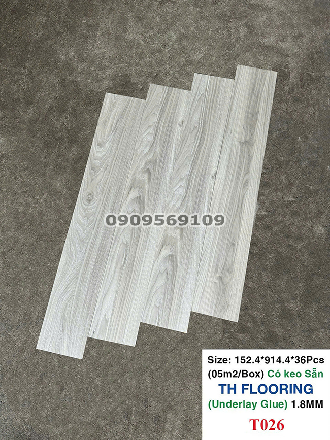 Sàn nhựa giả gỗ dán keo giá rẻ THFloor T026 Sàn nhựa giả gỗ dán keo giá rẻ THFloor T026