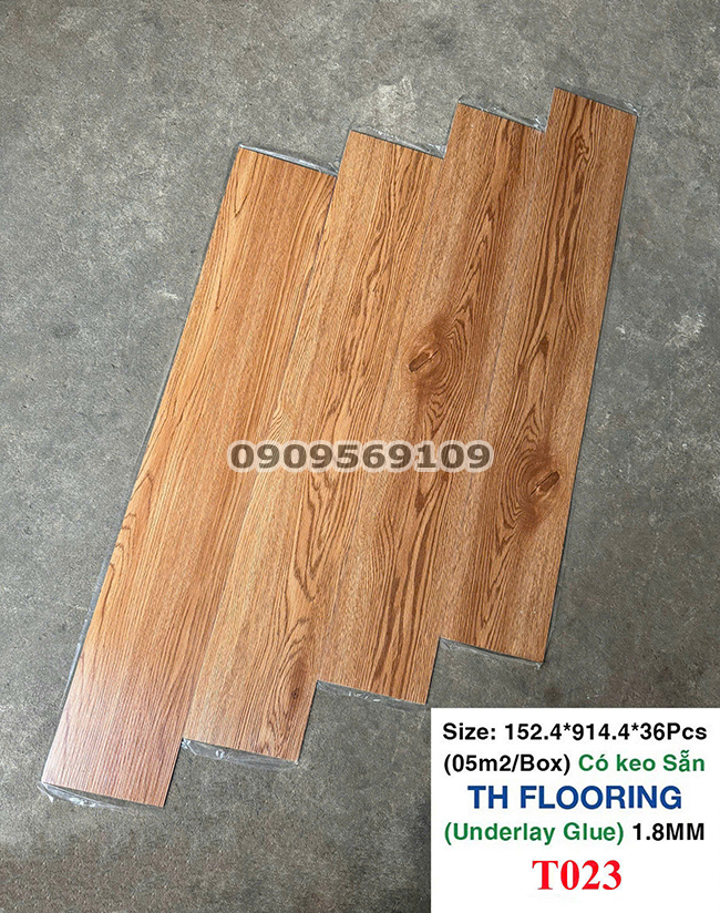 Sàn nhựa giả gỗ dán keo giá rẻ THFloor T023 Sàn nhựa giả gỗ dán keo giá rẻ THFloor T023