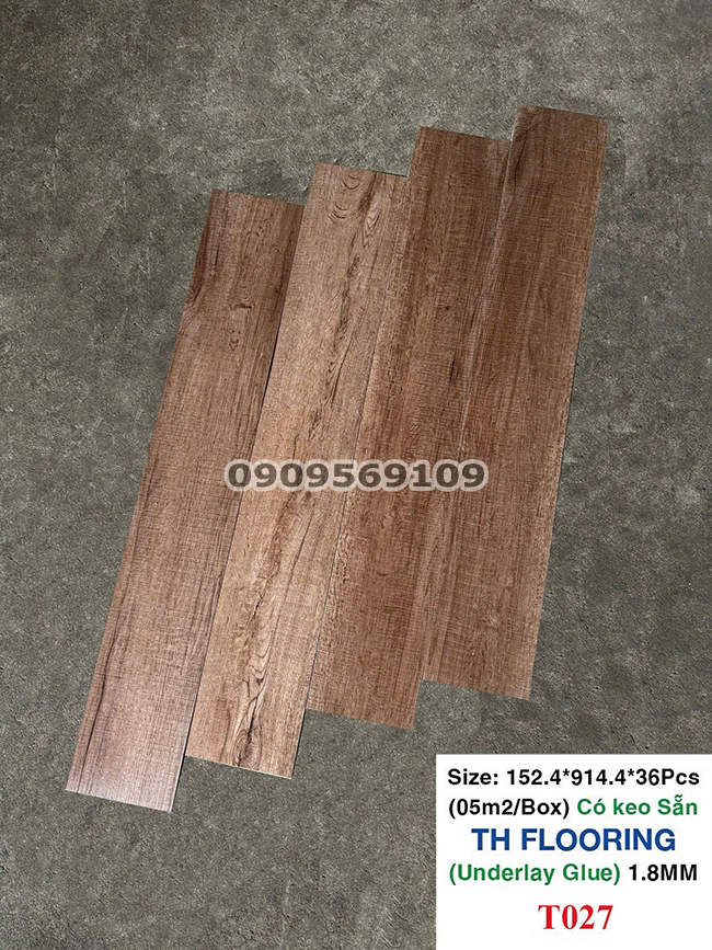 Sàn nhựa giả gỗ dán keo giá rẻ THFloor T027 Sàn nhựa giả gỗ dán keo giá rẻ THFloor T027