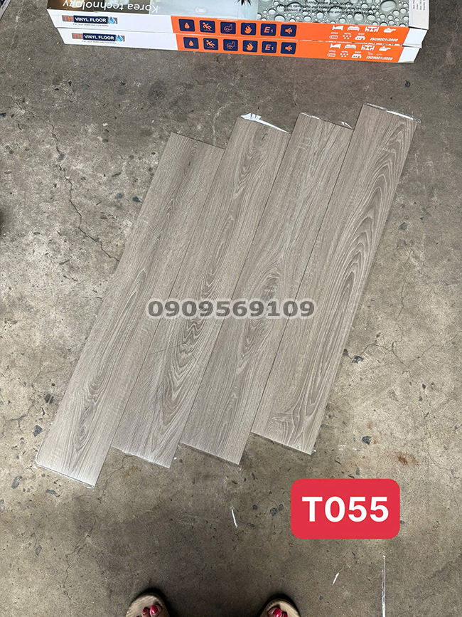 Sàn nhựa dán keo giả vân gỗ THFloor T055 dày 2mm Sàn nhựa dán keo giả vân gỗ THFloor T055 dày 2mm